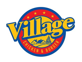 Village Chicken & Burger logo design by DreamLogoDesign