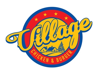 Village Chicken & Burger logo design by DreamLogoDesign
