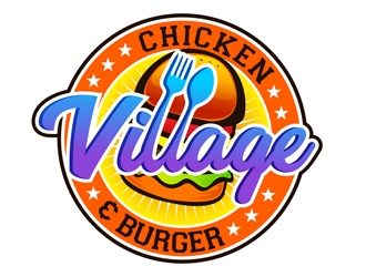 Village Chicken & Burger logo design by DreamLogoDesign