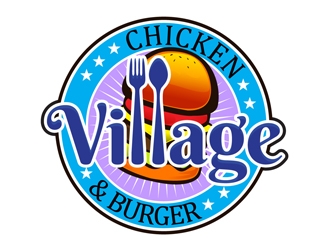 Village Chicken & Burger logo design by DreamLogoDesign