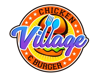 Village Chicken & Burger logo design by DreamLogoDesign