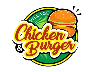 Village Chicken & Burger logo design by DreamLogoDesign