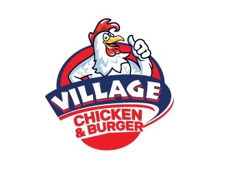 Village Chicken & Burger logo design by logoguy