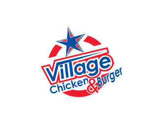 Village Chicken & Burger logo design by giphone