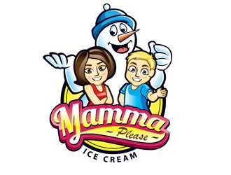 Mamma Please Ice Cream logo design by logoguy