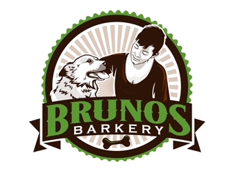 Brunos Barkery logo design by DreamLogoDesign