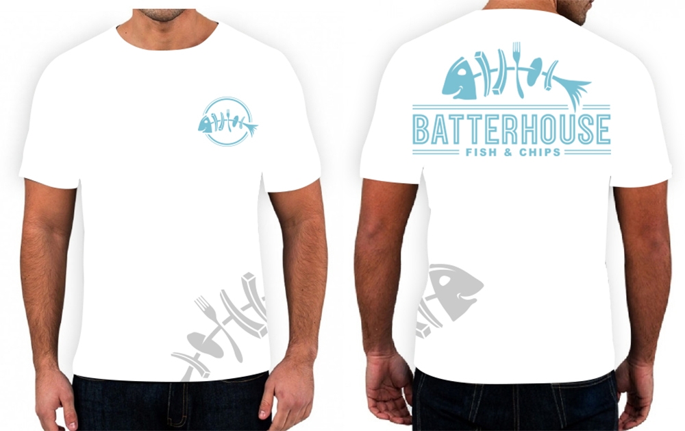 BatterHouse fish & chips logo design by mattlyn