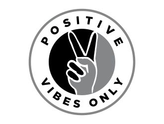 Positive Vibes Only logo design by cikiyunn