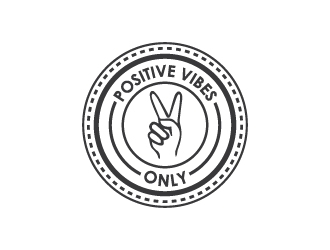 Positive Vibes Only logo design by BaneVujkov