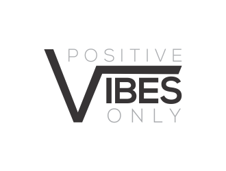 Positive Vibes Only logo design by tukangngaret