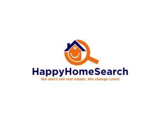 HappyHomeSearch logo design by agil