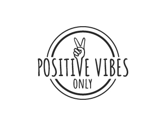 Positive Vibes Only logo design by BaneVujkov