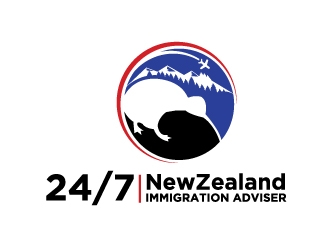 24/7/New Zealand Immigration Adviser logo design by Foxcody