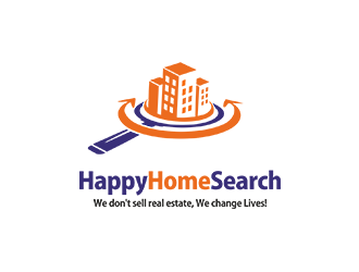 HappyHomeSearch logo design by logosmith