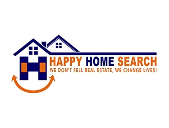 HappyHomeSearch logo design by rikFantastic