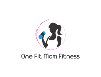 One Fit Mom Fitness logo design by tukangngaret
