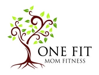 One Fit Mom Fitness logo design by jetzu