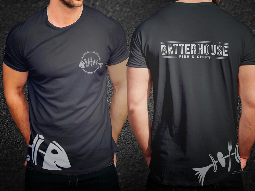 BatterHouse fish & chips logo design by aamir