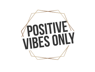 Positive Vibes Only logo design by BeDesign