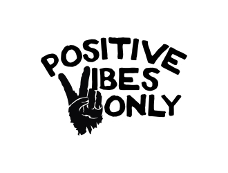 Positive Vibes Only logo design by b3no