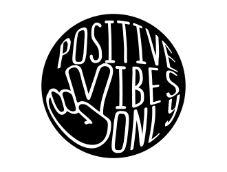Positive Vibes Only logo design by aldesign