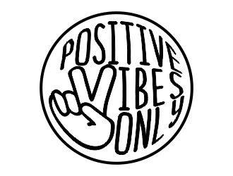 Positive Vibes Only logo design by aldesign