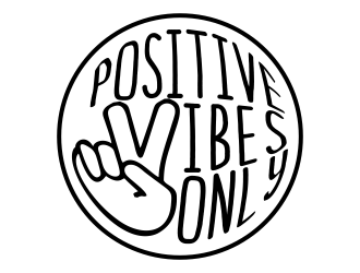 Positive Vibes Only logo design by aldesign