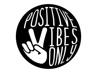 Positive Vibes Only logo design by aldesign