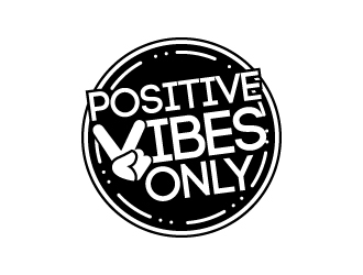 Positive Vibes Only logo design by dshineart