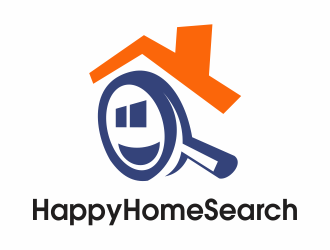 HappyHomeSearch logo design by up2date