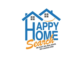HappyHomeSearch logo design by STTHERESE