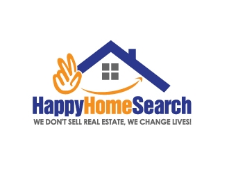 HappyHomeSearch logo design by STTHERESE