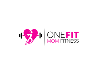 One Fit Mom Fitness logo design by WooW