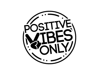 Positive Vibes Only logo design by dshineart