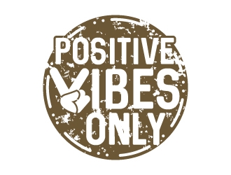 Positive Vibes Only logo design by dshineart