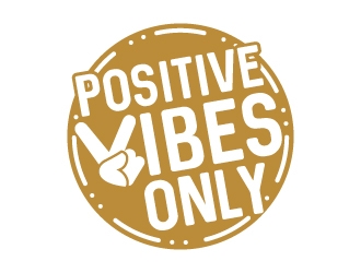 Positive Vibes Only logo design by dshineart