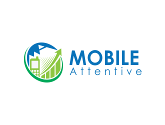 Mobile Attentive logo design by giphone