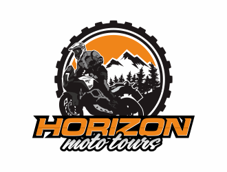 Horizon Moto Tours logo design by huma