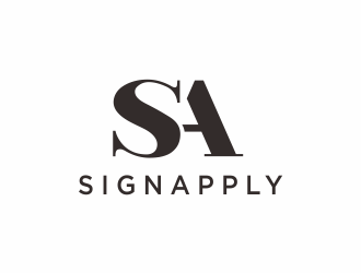 Logo is: SA   business name: Signapply (one word) logo design by hidro
