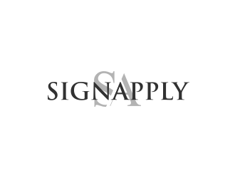 Logo is: SA   business name: Signapply (one word) logo design by ammad