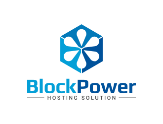 BlockPower Hosting Solution logo design by lexipej