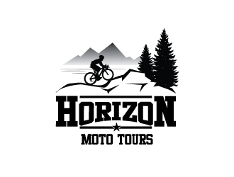 Horizon Moto Tours logo design by Upoops