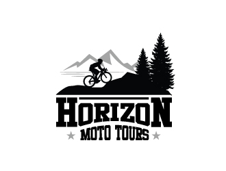 Horizon Moto Tours logo design by Upoops
