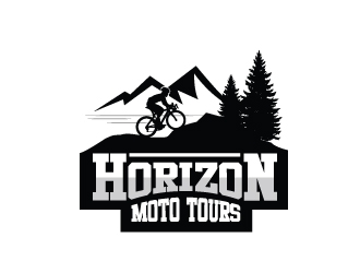 Horizon Moto Tours logo design by Upoops