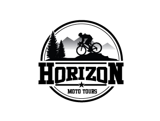 Horizon Moto Tours logo design by Upoops