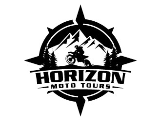 Horizon Moto Tours logo design by daywalker