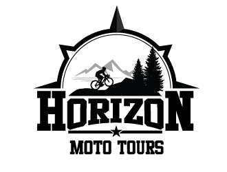 Horizon Moto Tours logo design by Upoops
