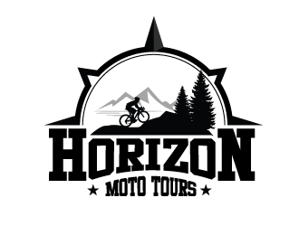 Horizon Moto Tours logo design by Upoops