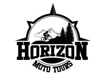 Horizon Moto Tours logo design by Upoops