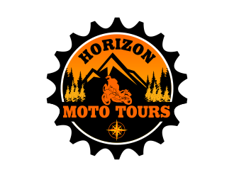 Horizon Moto Tours logo design by beejo
